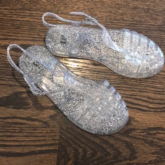 sparkly jelly shoes